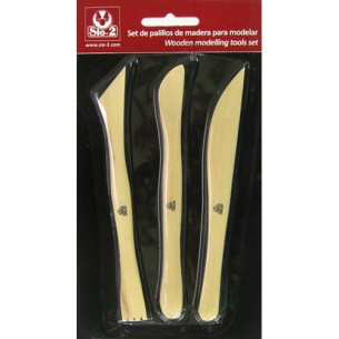 Kit Sio2 Palillos madera 15 cm - 3 unidades.