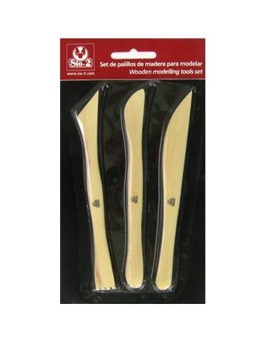 Kit Sio2 Palillos madera 15 cm - 3 unidades.