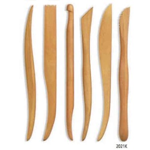 Kit de palillos de madera x6 - 15cm - 2021K