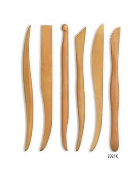 Kit de palillos de madera x6 - 15cm - 2021K