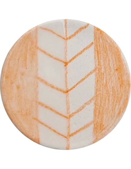 Lapicero cerámico naranja Chrysanthos