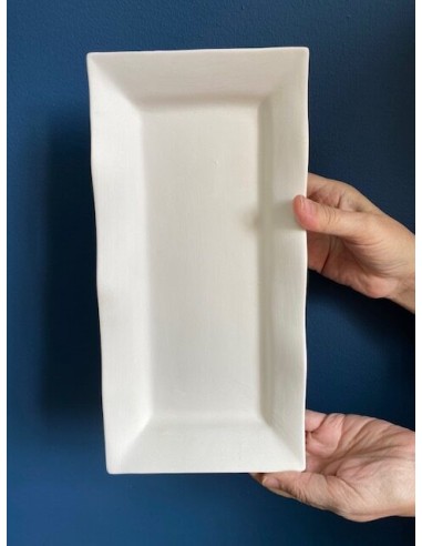 Bandeja rectangular Onda 16x31 cm.