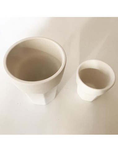 Vaso bizcocho facetado grande FAGR