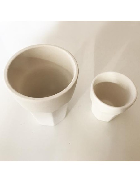 Vaso bizcocho facetado pequeño FAKL