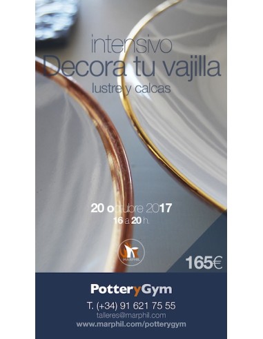Curso Intensivo Decora tu Vajilla, lustre y calcas
