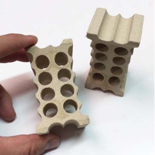 Soporte refractario con agujeros 2
