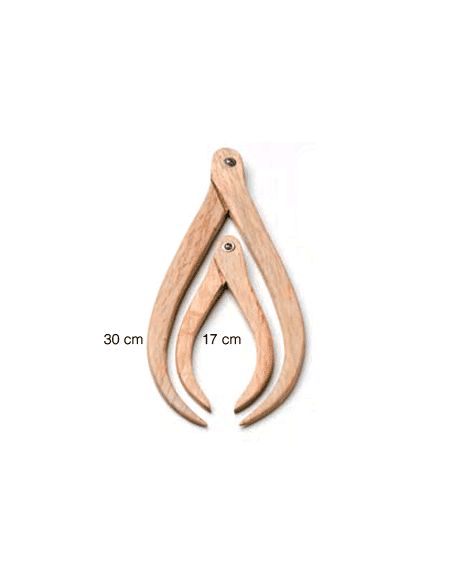 Compás Madera Curvo 17 cm