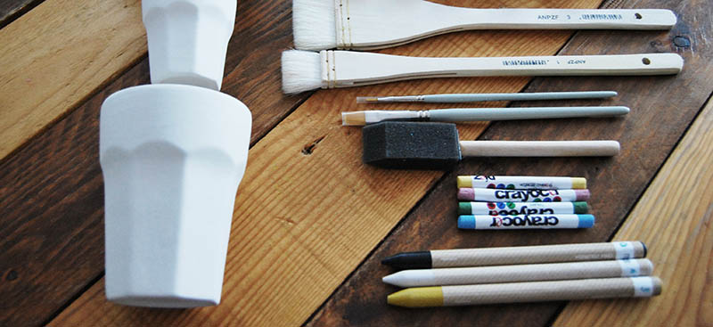 ceras y tizas para decoración bajo cubierta en cerámica